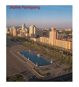 Skyline Pyongyang (Noord-Korea)